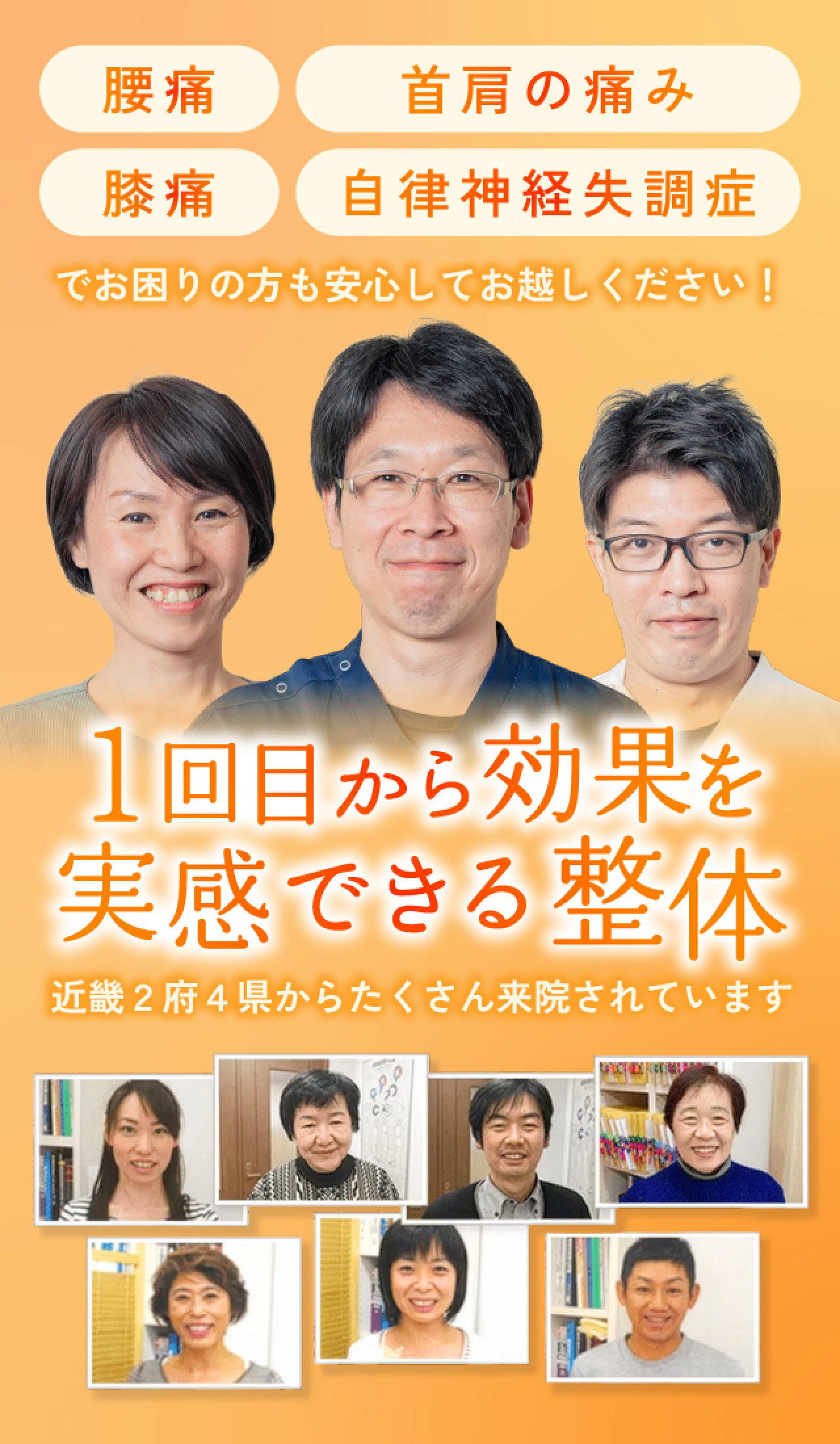 近畿2府4県から患者さんが来院され、60,000人以上！