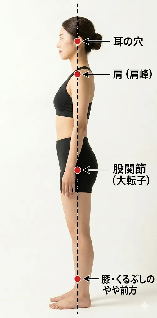 正しい姿勢の画像