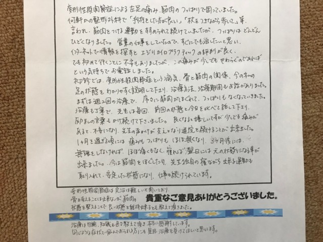 アンケート用紙