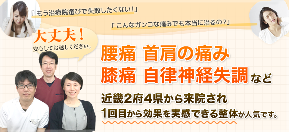 近畿2府4県から患者さんが来院され、60,000人以上！