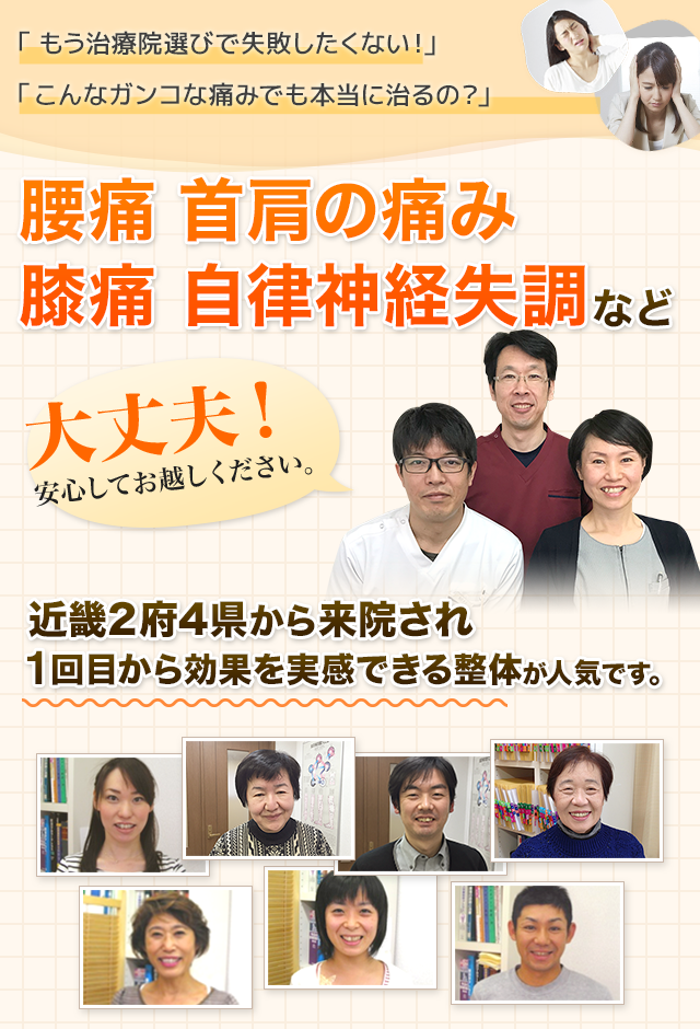 近畿2府4県から患者さんが来院され、60,000人以上！